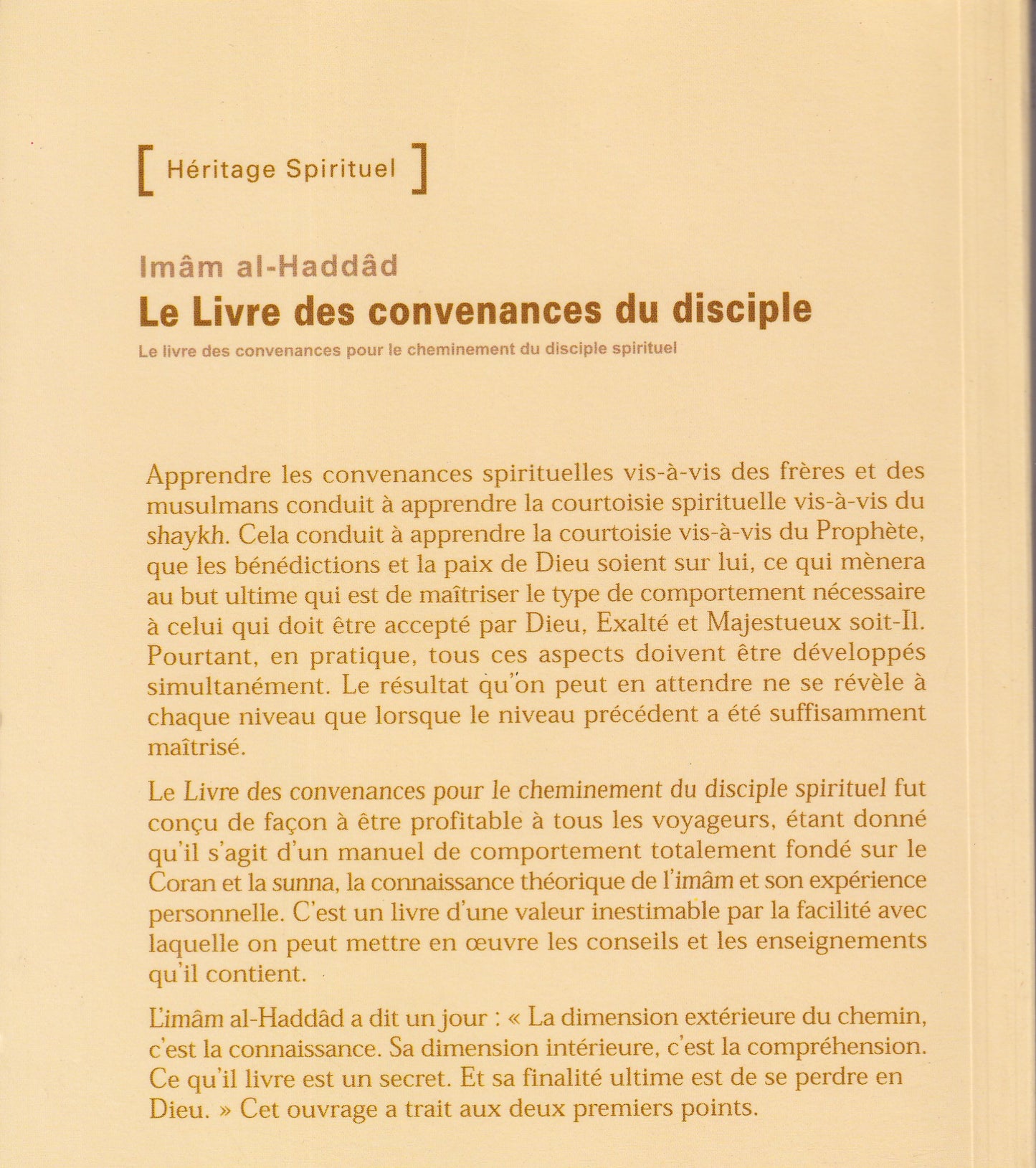 Le Livre de Convenance du Disciple