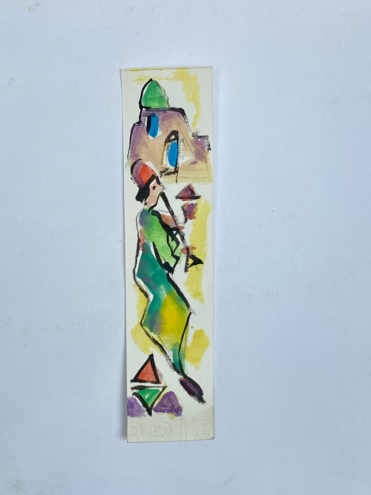 بوك مارك فني - Hand painted bookmark 7