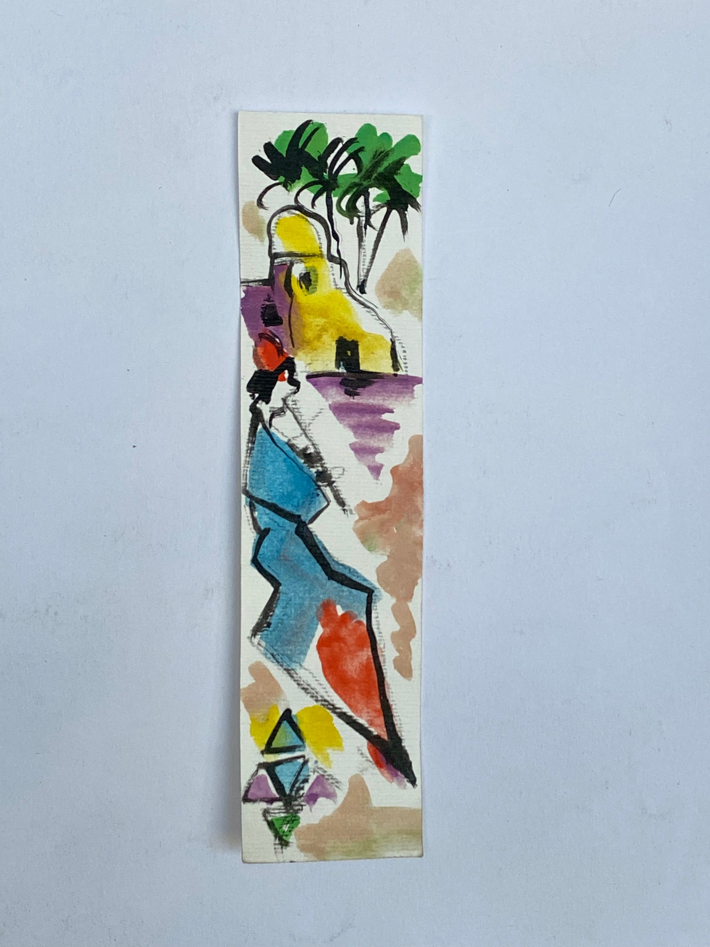بوك مارك فني - Hand painted bookmark 8