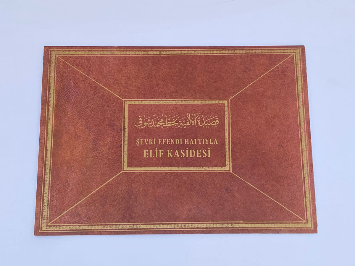 القصيدة الالفية بخط محمد شوقي
