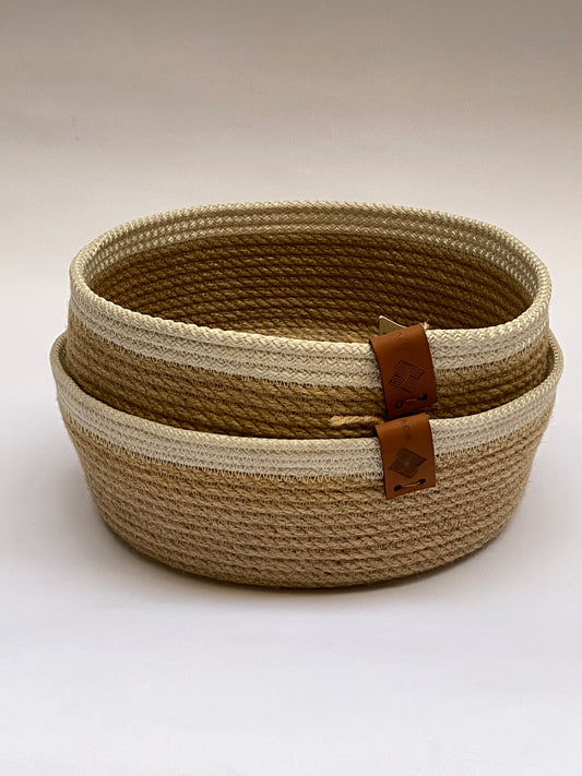 Woven jute bowls 25x8cm