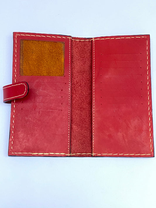 Large leather wallet - محفظة كبيرة