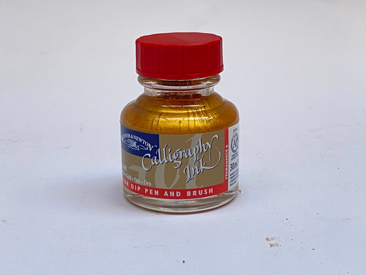 حبر كاليجرافي فرنسي ذهبي -  French Calligraphy Ink Gold