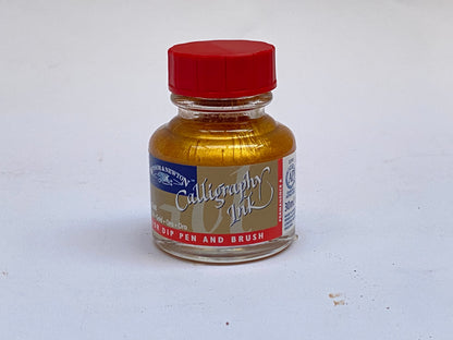 حبر كاليجرافي فرنسي ذهبي -  French Calligraphy Ink Gold