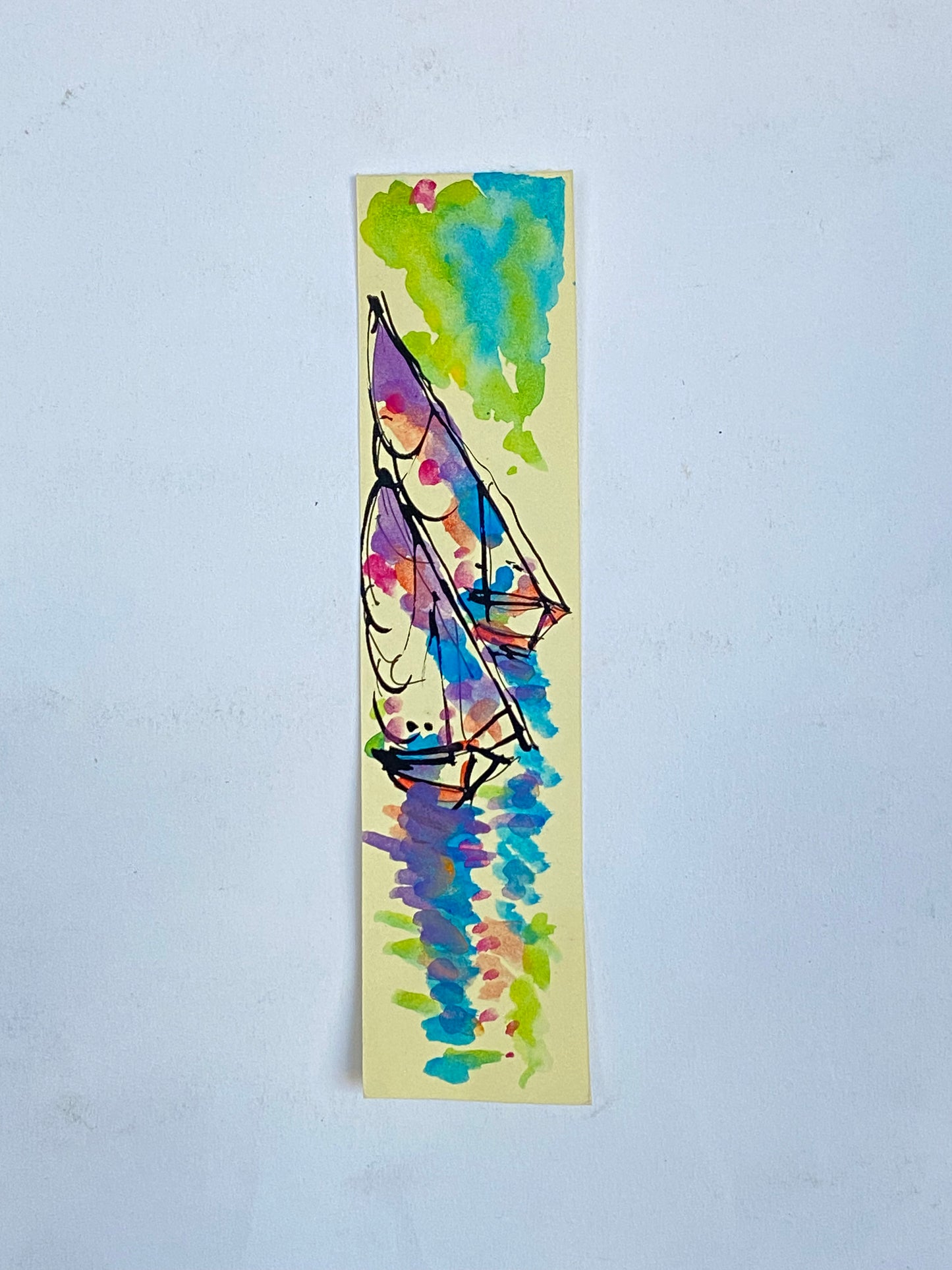 بوك مارك فني - Hand painted bookmark 5