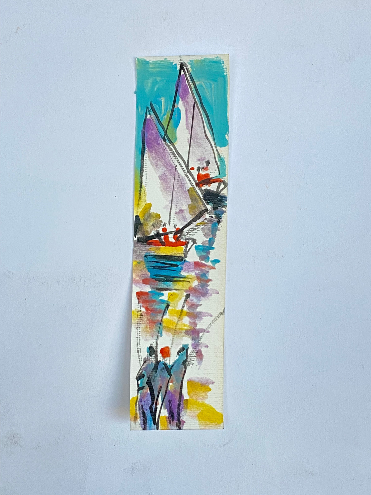 بوك مارك فني - Hand painted bookmark 6