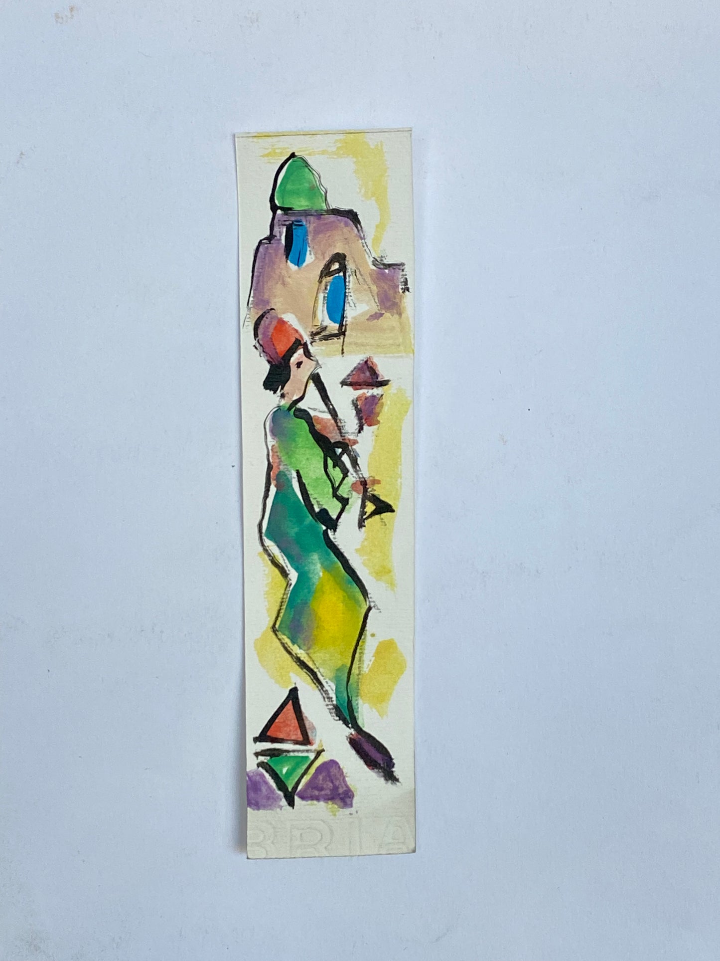 بوك مارك فني - Hand painted bookmark 7