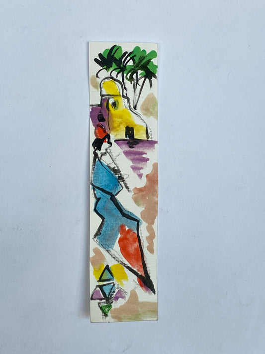 بوك مارك فني - Hand painted bookmark 8