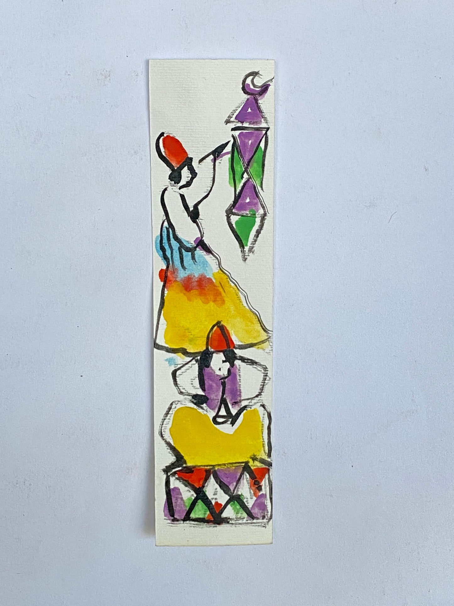 بوك مارك فني - Hand painted bookmark 9