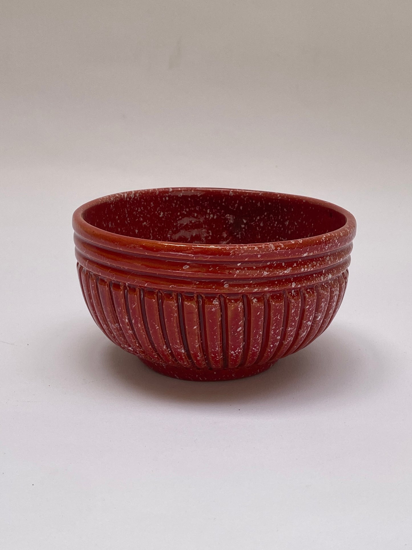 بولة فخار (أحمر داكن) - Pottery bowl (dark red)