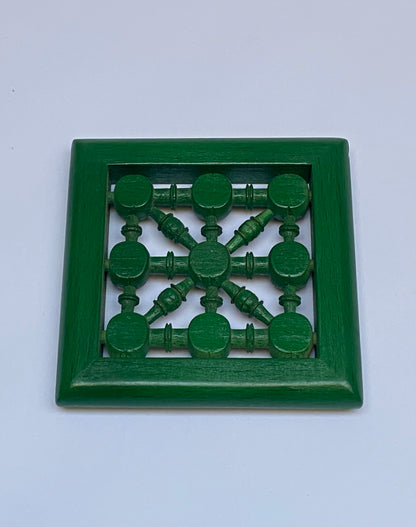 كوستر مربع ارابيسك الوان  - Square Arabesque Coaster Colored