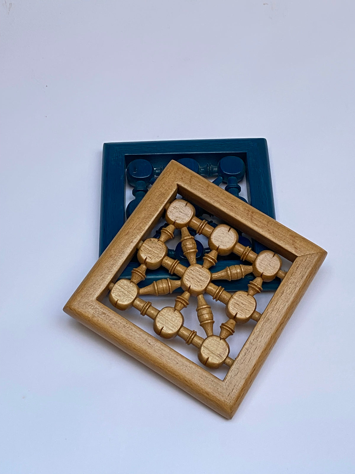 كوستر مربع ارابيسك الوان  - Square Arabesque Coaster Colored