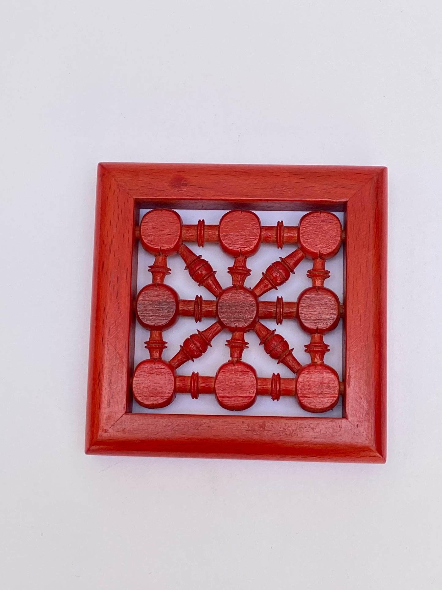 كوستر مربع ارابيسك الوان  - Square Arabesque Coaster Colored