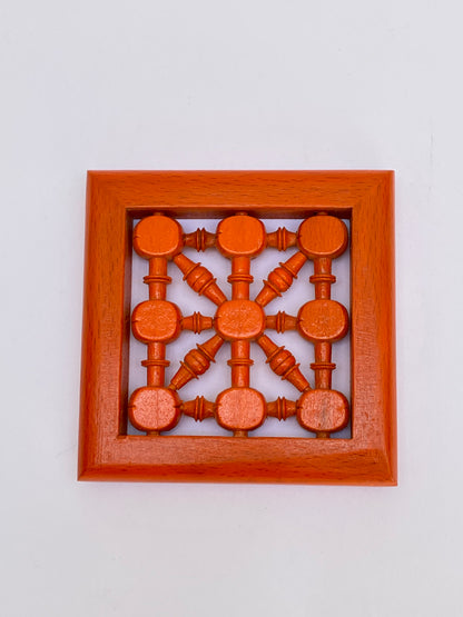 كوستر مربع ارابيسك الوان  - Square Arabesque Coaster Colored