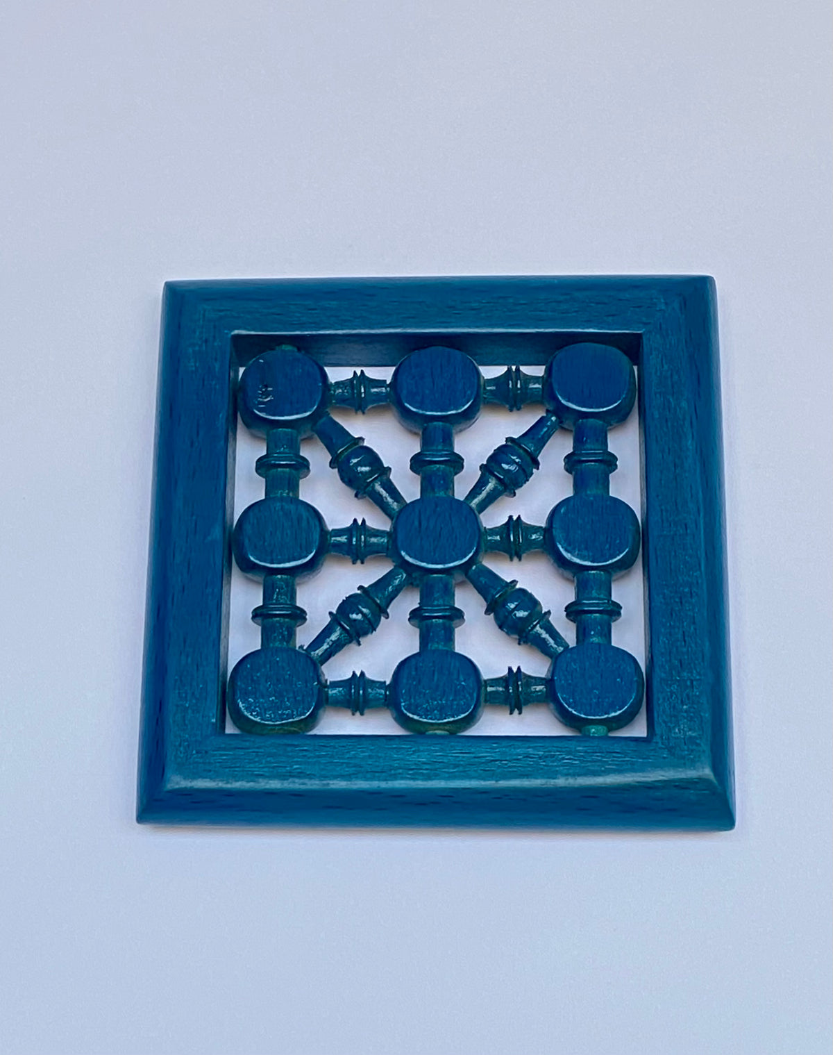 كوستر مربع ارابيسك الوان  - Square Arabesque Coaster Colored
