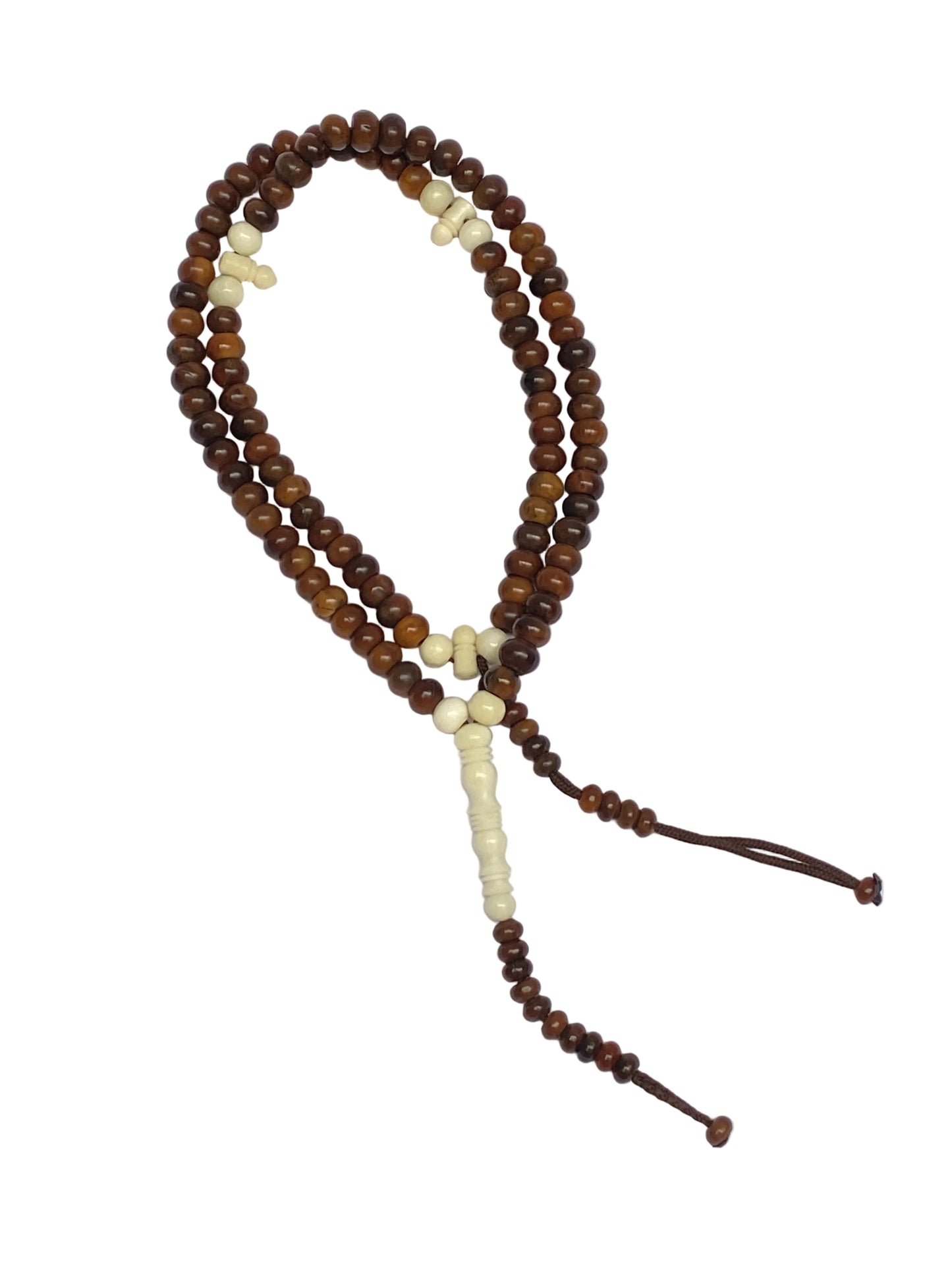 Kok wood Sibha with Bone beads 8mm - سبحة كوك 8 مل بعظم