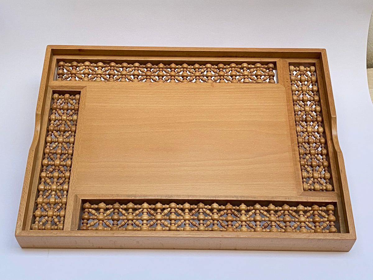 صينية خشب مستطيل أرابيسك 40*30