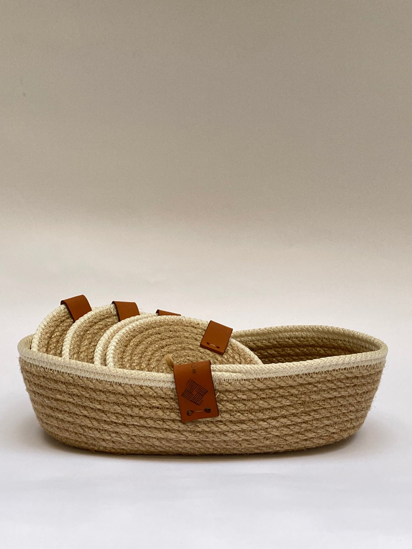 Woven Coasters set & woven bowl (4 coasters) 17x5cm