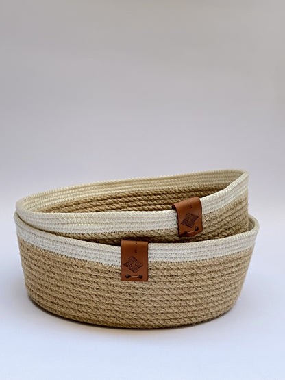 Woven Jute organizer & Storage bowl 25x8cm