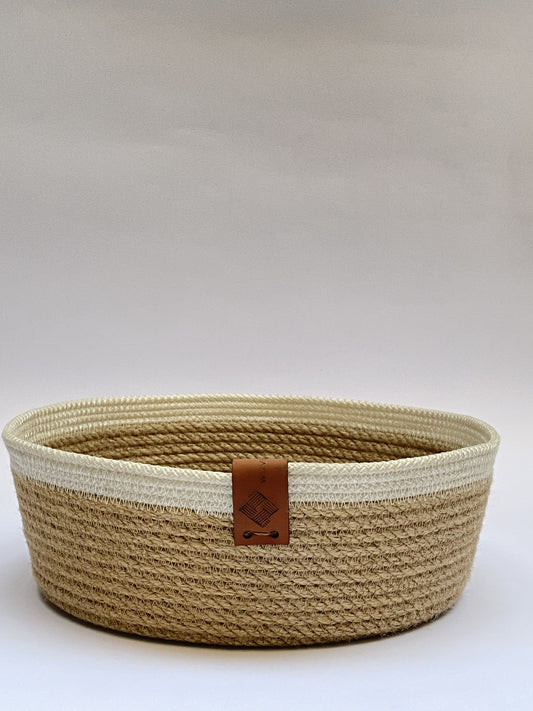 Woven Jute organizer & Storage bowl 25x8cm