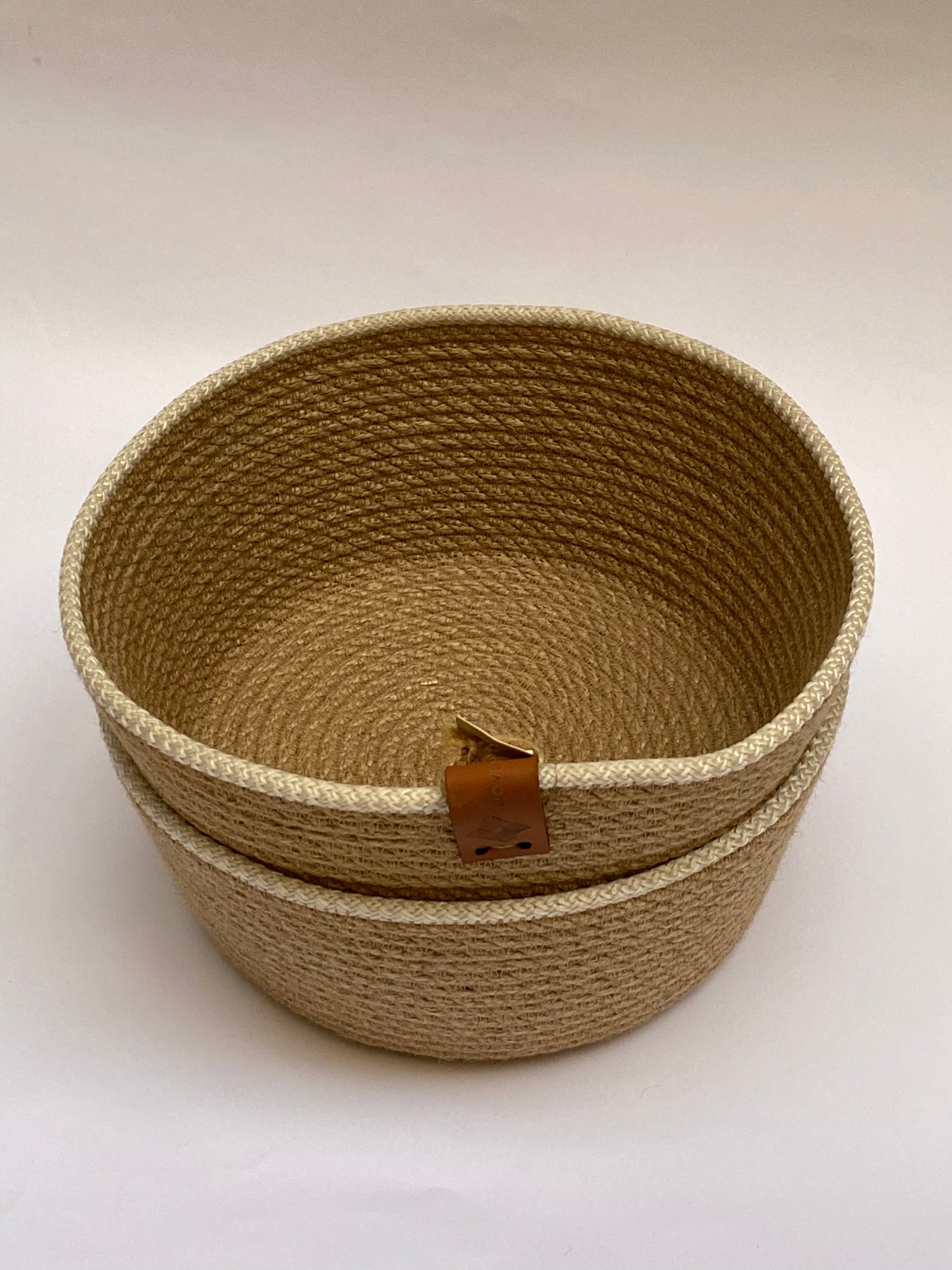 Woven Jute organizer & Storage bowl 20x10cm