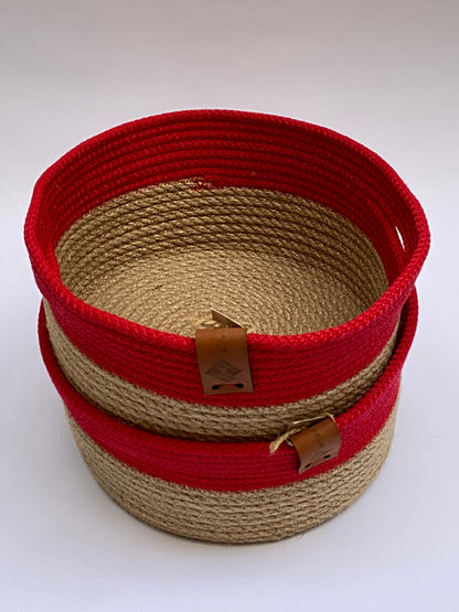Woven Jute basket  20x10cm