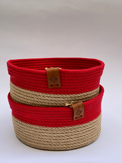 Woven Jute basket  20x10cm