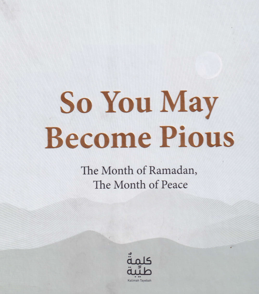 So you may become pious